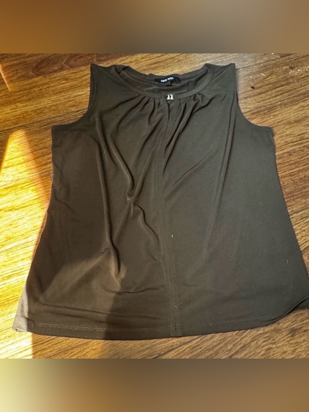 Nine West Green Sleeveless Top Size Small